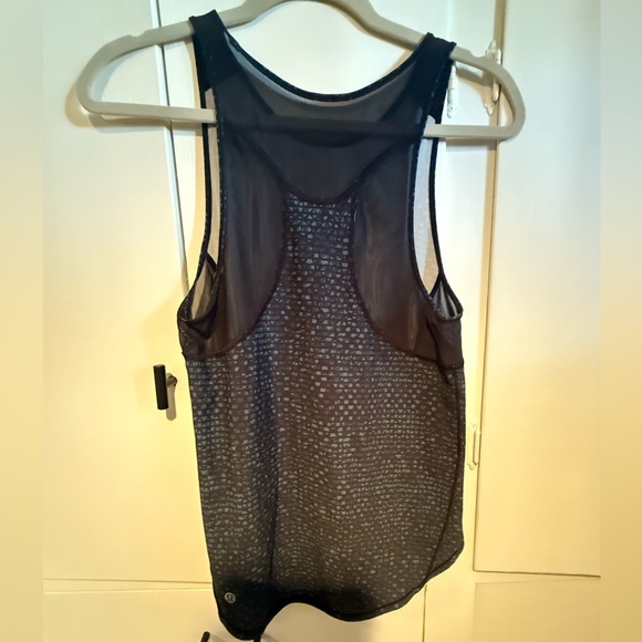 Lululemon Sculpt Tank Black and Teal SZ 4 - Picture 2 of 2